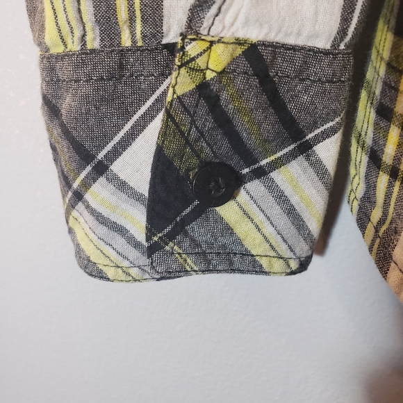 FOX Racing Ladies Button Front Plaid Shirt. Pocket Bling. Size XS - Picture 5 of 8